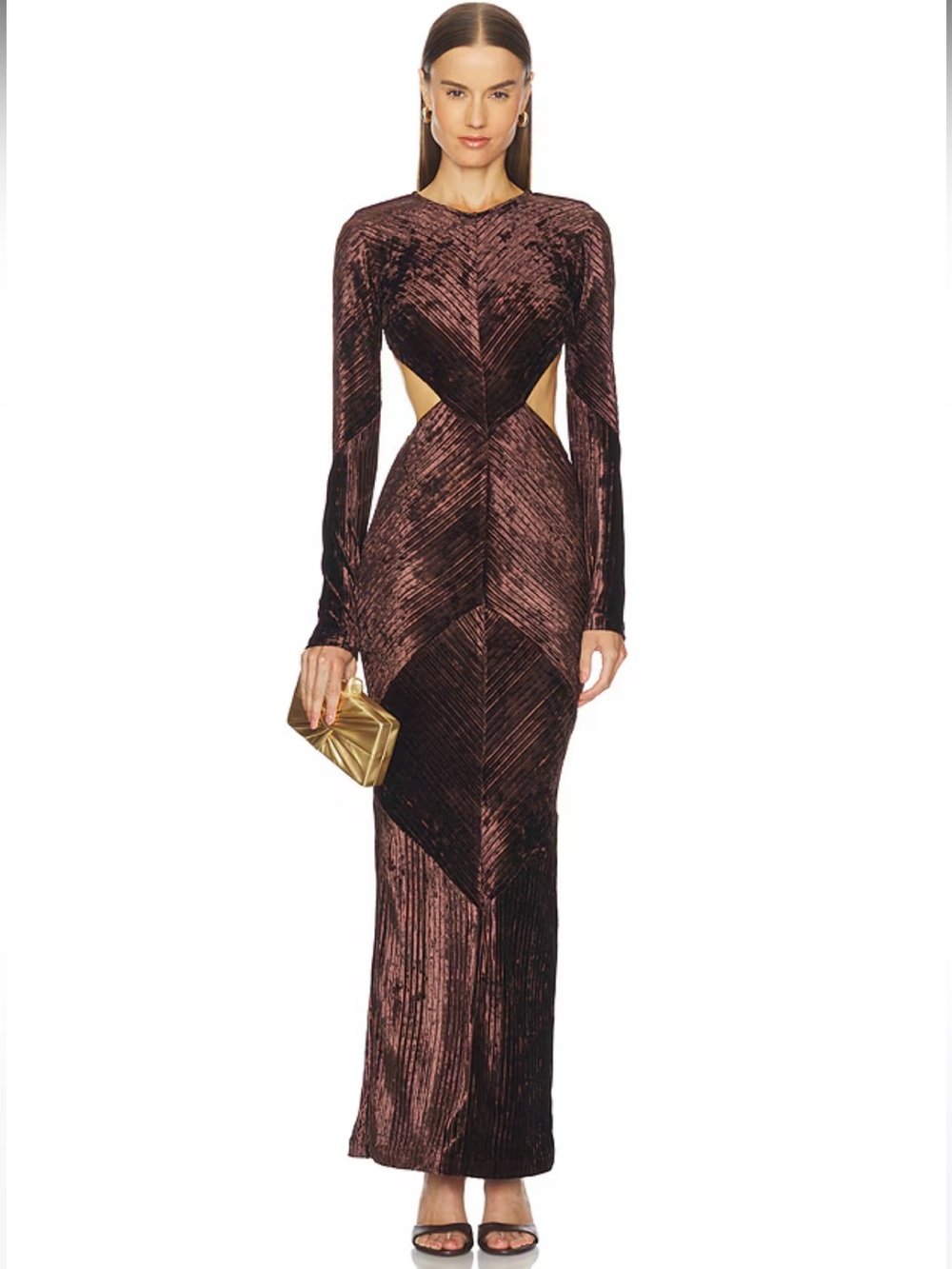 NWOT!  Michael Costello x REVOLVE Spencer Gown in Chocolate Brown